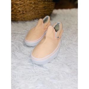 Vans Slip-On Sneakers Coral White Women’s Shoes Size 7